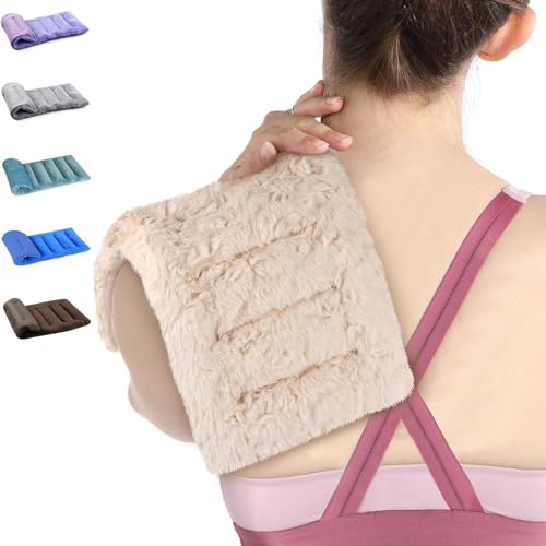 SuzziPad Microwave Heating Pad for Muscle Soreness Fatigue, 7"X16", Beige - color: Beige