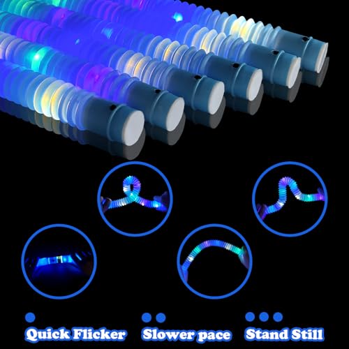 12-24 PCS Blue Glow Sticks Halloween Party Favors Toys for Kids Adults - style: Blue