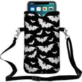 Cell Phone Sleeves Bag Case Crossbody Neoprene Holder Lanyard Phone Pouch for Women Men 7.5 X 4.5 Inches - Bat - color: BAT