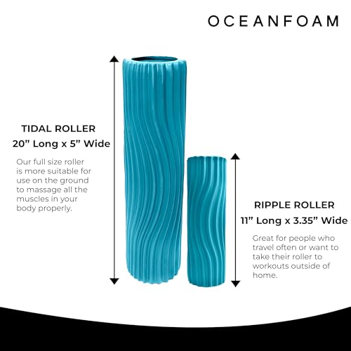 Oceanfoam Tidal Roller - Massage Foam Roller for Exercise (Miami Blue) - color: Miami Blue