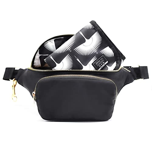 Ditty Co. - Lanikai -Small Diaper Bag - Fanny Pack - Portable Changing Pad - Crossbody Bags For Women - Baby Wipe Holder - Baby Travel Essentials (True Black) - color: True Black