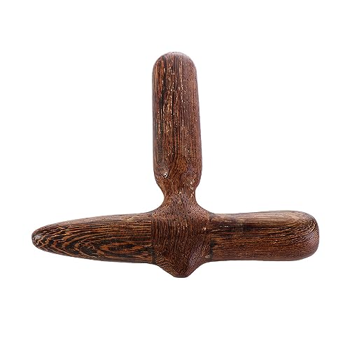 Leadigol Foot Massage Tool,Beauty Tools Trigger Point Foot Massage Sandalwood Acupuncture Acupoint Stick Cross Hammer Thin Face Chin Wooden Deep Tissue Massager,Manual Foot Massager(Wings Wood)