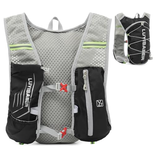 TRIWONDER Hydration Vest Running Backpack for Men & Women, Water Pack for Hiking, Camping, Climbing & Cycling, Lightweight Daypack - color: 03 Black 5L - Vest Only