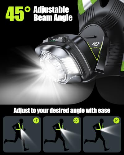 Running Lights for Runners, 500LM High-Vis Reflective Running Vest