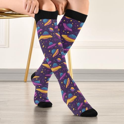 Wusikd Pirate Skulls Compression Socks for Women and Men Circulation Cute Long Socks for Athletic Running 1 - color: Multi 36