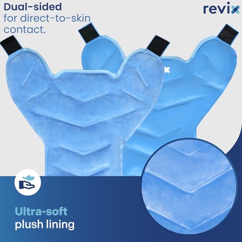 REVIX Large Ice Pack for Back & Shoulder, Reusable Gel Cold Wrap, Blue - color: Blue