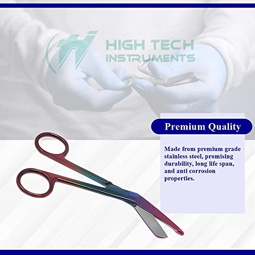 6 Pcs Set of Bandage Scissors 5.5" Long, Nurse Vet Tech Gift - Made of Stainless Steel with Colorful Patterns, First Aid, Used For Cutting Gauze, Tape, Clothing Bandages, Vet Wrap Adhesive Removal - style: Set 5