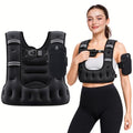 ZELUS Weighted Vest for Women & Men, U-Shaped Running Vest with Arm Pocket - color: Black, size: 20LB
