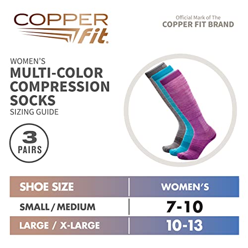 Copper Fit Energy Women's Easy-On/Easy-Off Knee High Compression Socks