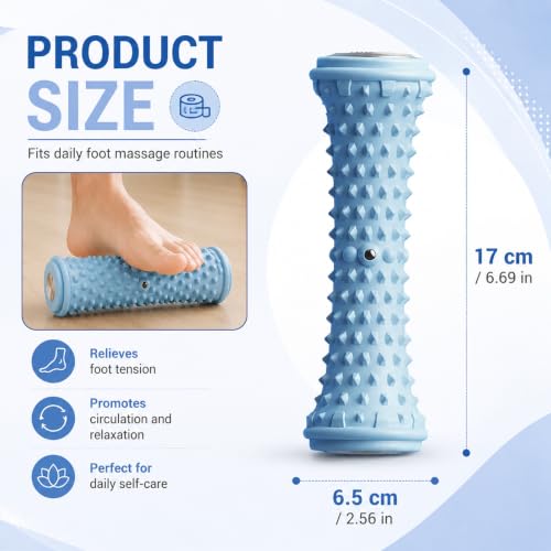 Foot Massager Roller Tool Plantar Fascia Massage Roller Textured Foot Care Arch Muscle Rolling Tool Home Office Use - color: Blue
