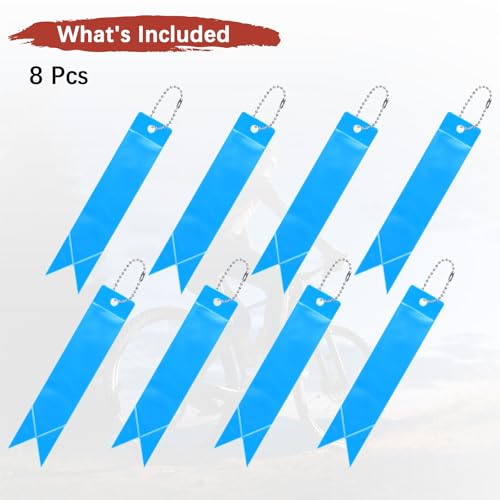Safety Reflector Pendants - Reflective Safety Keychain Gear with Chain Use for Backpack & Running & Cycling - color: Lake Blue
