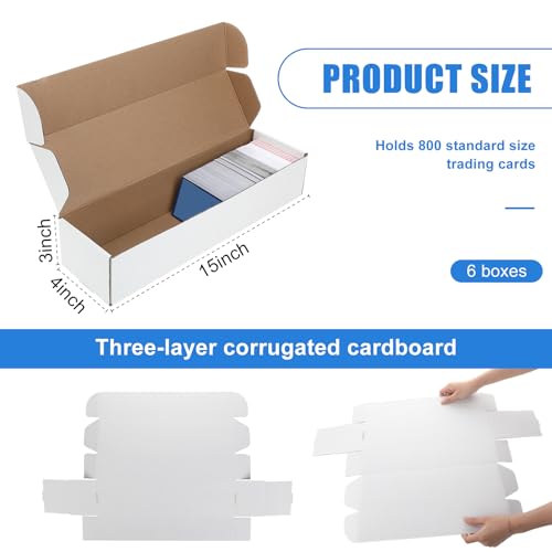 Yexiya Trading Card Storage Box White Cardboard Sports, 10 Pcs
