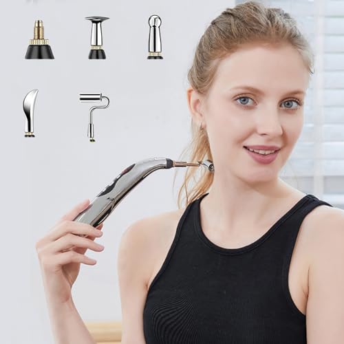 Acupuncture Pen, 9 Intensity Levels 5-in-1 Electronic Acupuncture Pen Pain Relief Therapy Rechargeable Powerful Meridian Energy Massage Pen Relief Pain Tools