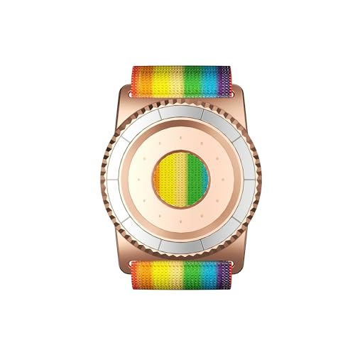 BAISRKE Magnetic Running Armband for MagSafe Case - 360° Rotatable Phone Grip with Adjustable Scent Compartment & Detachable Lanyard Compatible iPhone/Android (Rainbow & Rose-Gold) - color: Rainbow&RoseGold, size: Regular (fits Wrist/Armband up to 9")