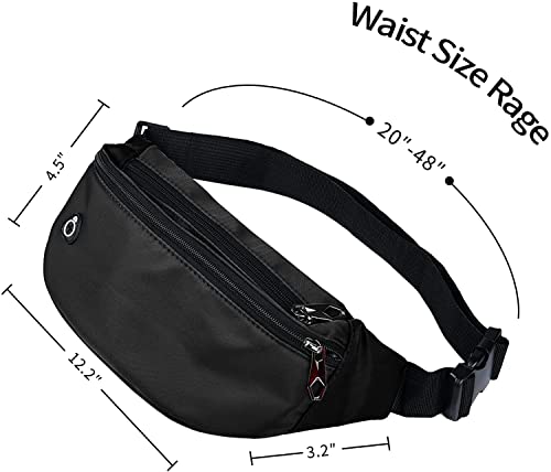 Fanny Packs for Men and Women Water-Repellent Sports Waist Pack Bag - color: 2pack-Black/Stree Green