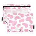 Cow Pencil Pouches for 3 Ring Binder 2 Pack - color: cow