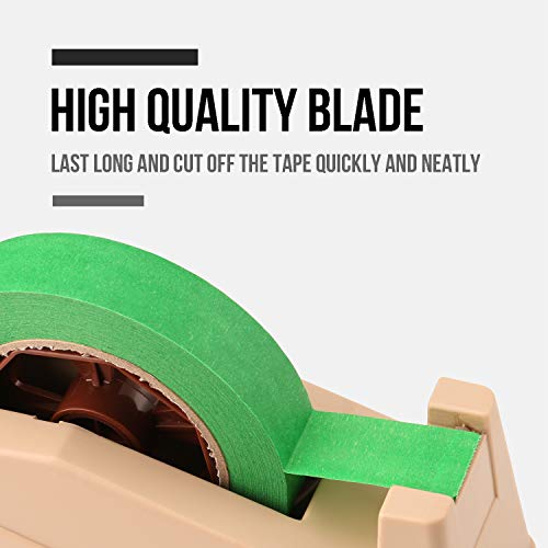 Lichamp Desktop Tape Dispenser Holder with Large 3 inch Core for Masking, Heat Transfer, Painters, Freezer and Kitchen Tape (Pack of 3) - size: 8 x 3 x 3.8 inches (Pack of 3)