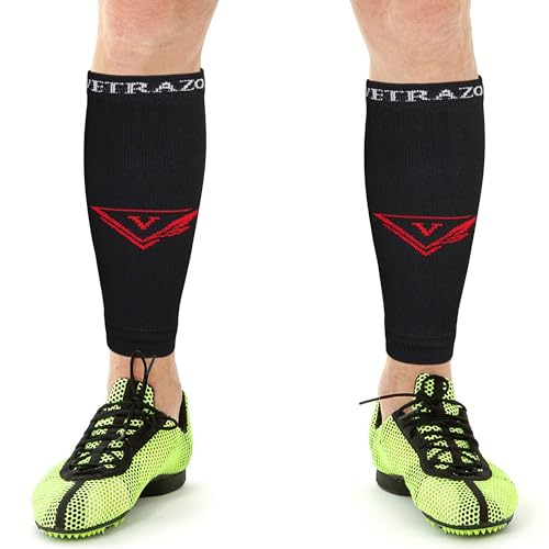Calf Compression Sleeve – Leg Compression Sleeve for Men & Women – Black Support Sleeves for Sports, Travel & Recovery ,Splints, Pain Relief ,Varicose Veins, Nursing, Pregnancy and Running - size: Large