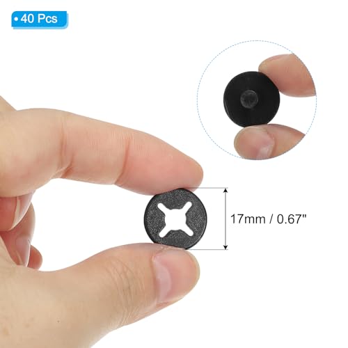 PATIKIL Running Bib Race Clips, 40 Pcs Race Fastener Race Number Buckle Fixing System Marathon Number Buckles Fasteners Holders for Runners Field, Black - color: Black