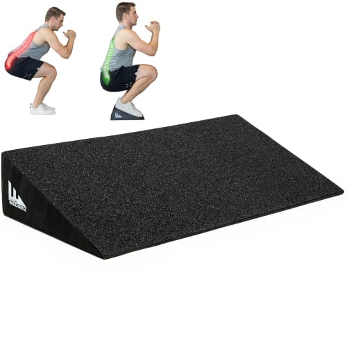 SquatWedgiez SumoWedgie Squat Wedge & Slant Board, 20 Degree, 24" Wide – Heavy Duty 1000 lb Capacity for Heel Elevated Squats, Knees Over Toes Training, Calf Stretching & Ankle Mobility