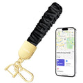 Keychain Wristlet, Works with Apple Find My, Rechargeable - color: Black+Gold