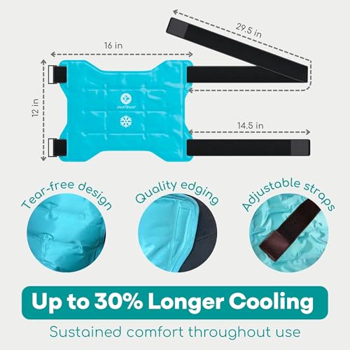 Medi Grade Hip Ice Pack Wrap with Adjustable Strap, Reusable Gel Cold Pack