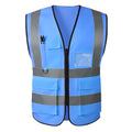 Safety Vest High Visibility Reflective Construction Vest - color: Blue, size: Medium