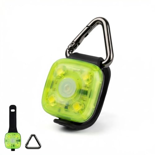 Dog Collar Light, Rechargeable LED Dog Safety Light for Night Walking, Clip-On or Strap-On Pet Light for Collar, Harness and Leash, High Visibility, Water-Resistant, USB-C, Yellow - color: Yellow