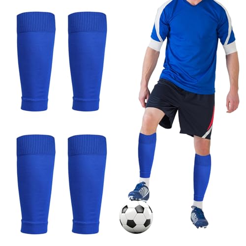 2 Pack Pro Soccer Leg Sleeves Socks/Compression for Calf - over the calf,ootball, baseball, basketball,rugby - color: Blue