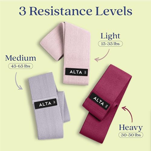 ALTA Booty Bands for Women, Non-Slip Fabric Resistance Bands for Working - color: Dawn