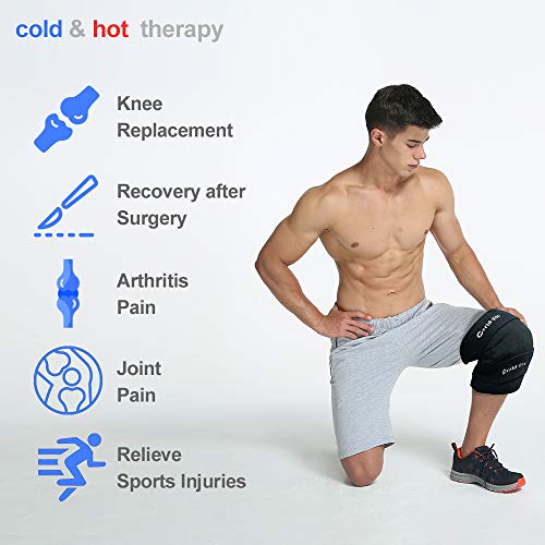 Lagre Knee Ice Packs for Injuries Reusable, Gel Ice Pack for Knee Pain Relief, Sports Injuries, Swelling, Bruises, Hot Cold Gel Pack Compress Therapy for Arthritis, Muscle Aches,Replacement Surgery