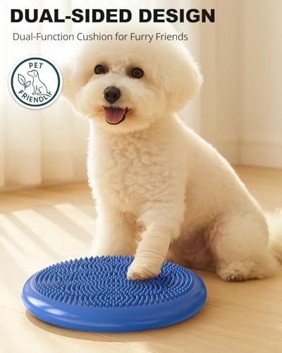 Trideer Wobble Cushion, Balance Pad, Wiggle Seat for Flexible Seating - color: Blue