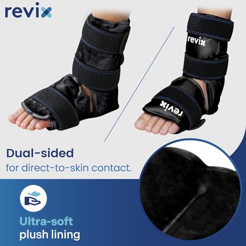 REVIX Ice Packs for Ankle, Reusable Cold Pack, 2 Packs, Black - style: Black-Pack 2