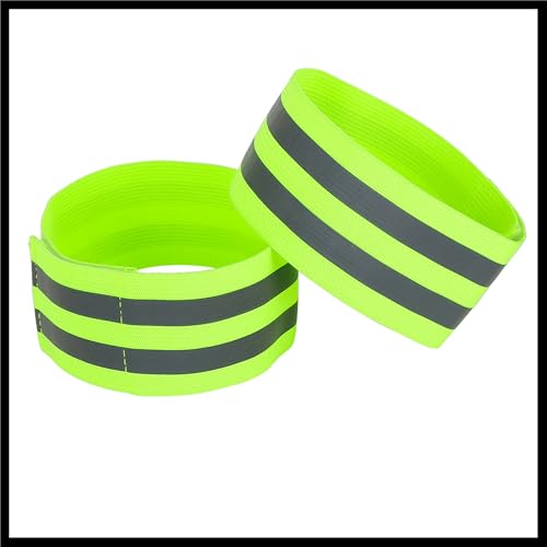 8pcs Reflective Bands for Arm Reflective Armbands High Visibility Night Cycling Riding Reflector Tape Straps Bracelet Green Durable Material