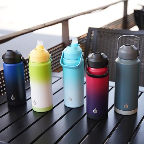 BJPKPK 40oz Insulated Water Bottle, Stainless Steel Bottle with Straw Lid - color: Charming Red, size: 40 Ounces