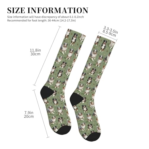 Cute Dog Compression Socks Women Men, Dog Lover Gift - color: Australian Shepherd