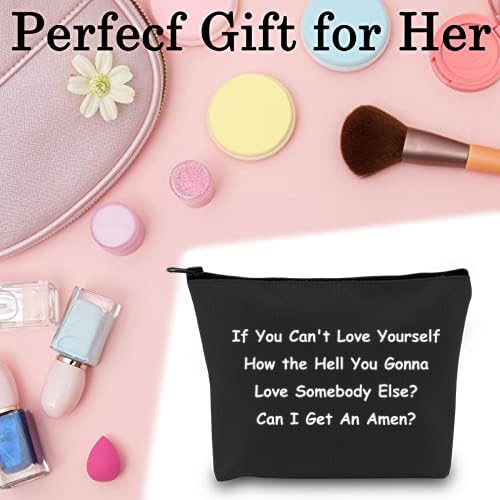 BLUPARK Drag Race Inspired Gift Drag Queen Canvas Makeup Bag Pride Gift for Sister Mom (An Amen-BK)