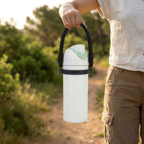 ALIBBON Water Bottle Handle Strap Compatible with 8-40oz Owala Stanley HydroJug Tumbler Owala Accessories Stanley Cup Accessories - color: Black, style: Braided