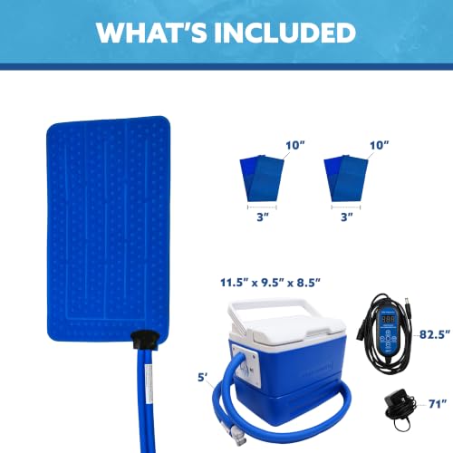 Polar Active Ice 3.0 | 9 QT Cold Therapy Ice Machine | Programmable Timer | Full Circumference Knee Pad | Cryotherapy Pain Relief System | Ace Bandage Style Compression - style: Full Coverage Knee