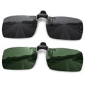 MEETSUN Polarized Clip On Sunglasses for Men Women, Fit Over Glasses - color: 2pack-black+dark Green