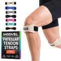 Modvel Patella Knee Brace Strap Adjustable Tendon Support Band, Adjustable Fit, 2-Pack - color: Nude