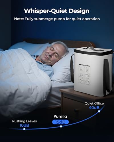 Ice Machine for Knee After Surgery, Cold Therapy Machine, 12H Cooling, 14 Quart Tank, 30dB Quiet Pump, Remote Control, 6.2FT Long Hose, Cryotherapy System for Knee/Ankle/Elbow
