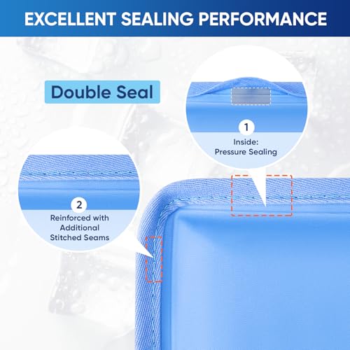 APEXUP Gel Ice Packs for Injuries Reusable, Flexible Double Sided Cold Packs for Injuries, Ice Pack for Knee, Shoulder, Back, Hip, Leg, Arm (Blue, 11.5"x7.5", 2PK) - size: M-2PK (11.5"x7.5"), style: Blue