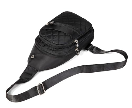 AOSTIHOT Crossbody Sling Bag Small Sling Backpack for Women, Chest Daypack Crossbody Shoulder for Travel Sport Running Hiking - color: A Black