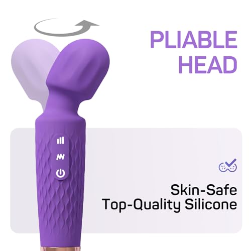 Personal Massager - 4H Max Runtime & Ultra-Quiet - Waterproof - 20 Modes 8 Speeds for Deep Tissue Back Massage, Post-Workout Recovery and Neck Muscle Relaxation(LX-Darkpurple) - color: Lx-darkpurple