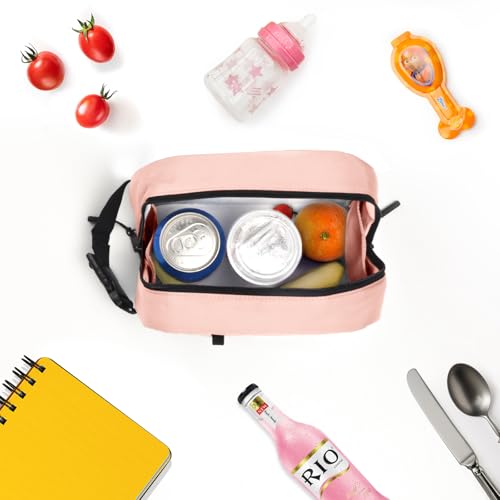 Cerbonny Small Cooler Bag,Freezable Lunch Bag,Built-in ice pack - color: Pink - Snack