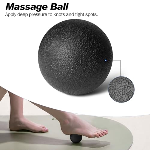 5 in 1 Foam Roller Set High Density Patented Foam Roller for Exercise - color: Black Diamond