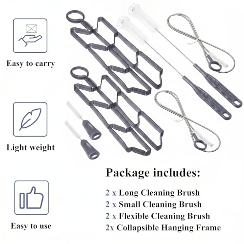Patelai 2 Set 8 in 1 Reservoirs Hydration Bladder Cleaning Kit - color: Gray