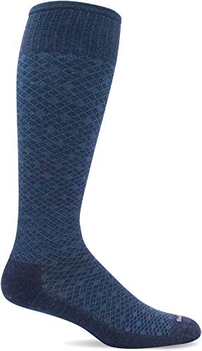 Sockwell Men's Featherweight Moderate Graduated Compression Sock - color: Navy, size: Medium-Large
