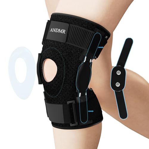 Hinged Knee Brace for Men and Women With Side Stabilizers - size: Large (16.1"-20.5")